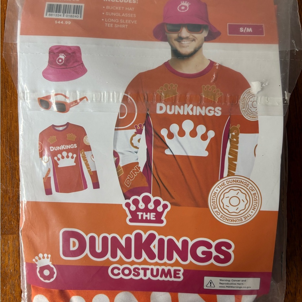 Dunkin’s -The DunKings costume 
Unopened 
Size S/M